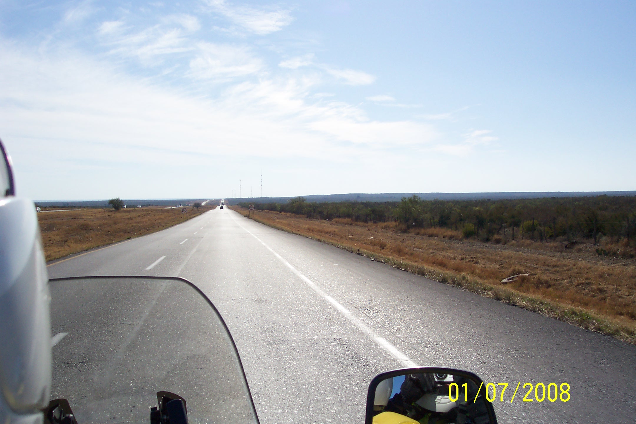 Straight Flat Road Just South Of Nuevo Laredo